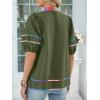 imageANRABESS Womens Babydoll Tops 2026 Summer V Neck Boho Blouse Short Lantern Sleeve Dressy Casual Shirts Flowy Peplum T ShirtArmy Green