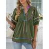 imageANRABESS Womens Babydoll Tops 2026 Summer V Neck Boho Blouse Short Lantern Sleeve Dressy Casual Shirts Flowy Peplum T ShirtArmy Green