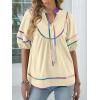 imageANRABESS Womens Babydoll Tops 2026 Summer V Neck Boho Blouse Short Lantern Sleeve Dressy Casual Shirts Flowy Peplum T ShirtBeige