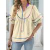 imageANRABESS Womens Babydoll Tops 2026 Summer V Neck Boho Blouse Short Lantern Sleeve Dressy Casual Shirts Flowy Peplum T ShirtBeige