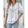 imageANRABESS Womens Babydoll Tops 2026 Summer V Neck Boho Blouse Short Lantern Sleeve Dressy Casual Shirts Flowy Peplum T ShirtWhite