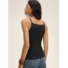 imageANRABESS Womens Camis Spaghetti Straps Tank Tops High Square Neck Sleeveless Racerback Camisole Shirts Summer Basic TeeBlack