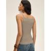 imageANRABESS Womens Camis Spaghetti Straps Tank Tops High Square Neck Sleeveless Racerback Camisole Shirts Summer Basic TeeDeep Khaki