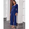 imageANRABESS Womens Jumpsuits Dressy Pants 2026 Spring Formal One Piece Long Sleeve Wide Leg V Neck Wedding Guest Rompers Navy Blue Medium