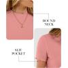 imageANRABESS Womens Lettuce Trim Mock Neck Short Sleeve Tops Casual Ribbed Knit Slim Fit Tee Shirt Spring Layer Vacation OutfitsCoral Pink