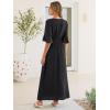 imageANRABESS Womens Maxi Dress 2026 Summer Boho Ruffle Sleeve V Neck A Line Elastic Waist Flowy Wedding Guest Party Long DressesBlack