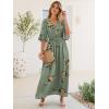 imageANRABESS Womens Maxi Dress 2026 Summer Boho Ruffle Sleeve V Neck A Line Elastic Waist Flowy Wedding Guest Party Long DressesFloral Green