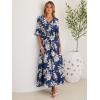 imageANRABESS Womens Maxi Dress 2026 Summer Boho Ruffle Sleeve V Neck A Line Elastic Waist Flowy Wedding Guest Party Long DressesFloral Navy White