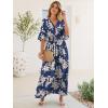 imageANRABESS Womens Maxi Dress 2026 Summer Boho Ruffle Sleeve V Neck A Line Elastic Waist Flowy Wedding Guest Party Long DressesFloral Navy White