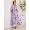 imageANRABESS Womens Maxi Dress 2026 Summer Boho Ruffle Sleeve V Neck A Line Elastic Waist Flowy Wedding Guest Party Long DressesFloral Purple
