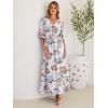 imageANRABESS Womens Maxi Dress 2026 Summer Boho Ruffle Sleeve V Neck A Line Elastic Waist Flowy Wedding Guest Party Long DressesFloral White