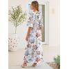 imageANRABESS Womens Maxi Dress 2026 Summer Boho Ruffle Sleeve V Neck A Line Elastic Waist Flowy Wedding Guest Party Long DressesFloral White