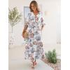 imageANRABESS Womens Maxi Dress 2026 Summer Boho Ruffle Sleeve V Neck A Line Elastic Waist Flowy Wedding Guest Party Long DressesFloral White