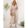 imageANRABESS Womens Maxi Dress 2026 Summer Boho Ruffle Sleeve V Neck A Line Elastic Waist Flowy Wedding Guest Party Long DressesFloral Yellow White