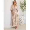 imageANRABESS Womens Maxi Dress 2026 Summer Boho Ruffle Sleeve V Neck A Line Elastic Waist Flowy Wedding Guest Party Long DressesFloral Yellow White