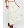 imageANRABESS Womens Maxi Skirt 2026 Summer Beach Vacation Eyelet Boho Long Flowy Skirts Spring Trendy Swing Tiered ALine DressBeige