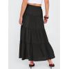 imageANRABESS Womens Maxi Skirt 2026 Summer Beach Vacation Eyelet Boho Long Flowy Skirts Spring Trendy Swing Tiered ALine DressBlack