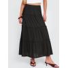 imageANRABESS Womens Maxi Skirt 2026 Summer Beach Vacation Eyelet Boho Long Flowy Skirts Spring Trendy Swing Tiered ALine DressBlack