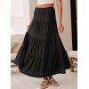 imageANRABESS Womens Maxi Skirt 2026 Summer Beach Vacation Eyelet Boho Long Flowy Skirts Spring Trendy Swing Tiered ALine DressBlack