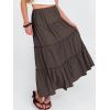 imageANRABESS Womens Maxi Skirt 2026 Summer Beach Vacation Eyelet Boho Long Flowy Skirts Spring Trendy Swing Tiered ALine DressCoffee