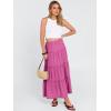 imageANRABESS Womens Maxi Skirt 2026 Summer Beach Vacation Eyelet Boho Long Flowy Skirts Spring Trendy Swing Tiered ALine DressHot Pink