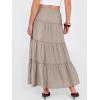 imageANRABESS Womens Maxi Skirt 2026 Summer Beach Vacation Eyelet Boho Long Flowy Skirts Spring Trendy Swing Tiered ALine DressKhaki