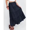 imageANRABESS Womens Maxi Skirt 2026 Summer Beach Vacation Eyelet Boho Long Flowy Skirts Spring Trendy Swing Tiered ALine DressNavy Blue
