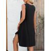 imageANRABESS Womens Summer Casual Beach Cover Up Dress Sleeveless Asymmetric Hem Flowy Vacation Cruise Short SundressBlack