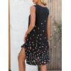 imageANRABESS Womens Summer Casual Beach Cover Up Dress Sleeveless Asymmetric Hem Flowy Vacation Cruise Short SundressBlack Floral