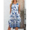 imageANRABESS Womens Summer Casual Beach Cover Up Dress Sleeveless Asymmetric Hem Flowy Vacation Cruise Short SundressBlue Floral