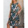 imageANRABESS Womens Summer Casual Beach Cover Up Dress Sleeveless Asymmetric Hem Flowy Vacation Cruise Short SundressLeaf Printed