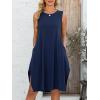 imageANRABESS Womens Summer Casual Beach Cover Up Dress Sleeveless Asymmetric Hem Flowy Vacation Cruise Short SundressNavy Blue