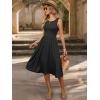imageANRABESS Womens Summer Casual Midi Dresses Sleeveless Smocked Elastic Waist Flowy Sundress 2026 Spring Beach Vacation ClothesBlack