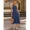 imageANRABESS Womens Summer Casual Midi Dresses Sleeveless Smocked Elastic Waist Flowy Sundress 2026 Spring Beach Vacation ClothesNavy Blue