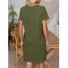 imageANRABESS Womens Summer Casual T Shirt Dresses Short Sleeve Crewneck Striped Mini Shift Dress 2026 Beach Vacation OutfitsArmy Green