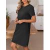imageANRABESS Womens Summer Casual T Shirt Dresses Short Sleeve Crewneck Striped Mini Shift Dress 2026 Beach Vacation OutfitsBlack