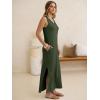 imageANRABESS Womens Summer Casual V Neck Sleeveless Tank Maxi Dress Split WrinkleFree Beach Vacation Sundress Cruise OutfitsArmy Green