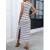 imageANRABESS Womens Summer Casual V Neck Sleeveless Tank Maxi Dress Split WrinkleFree Beach Vacation Sundress Cruise OutfitsBlack White Stripe