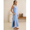 imageANRABESS Womens Summer Casual V Neck Sleeveless Tank Maxi Dress Split WrinkleFree Beach Vacation Sundress Cruise OutfitsLight Blue