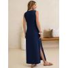 imageANRABESS Womens Summer Casual V Neck Sleeveless Tank Maxi Dress Split WrinkleFree Beach Vacation Sundress Cruise OutfitsNavy Blue