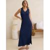 imageANRABESS Womens Summer Casual V Neck Sleeveless Tank Maxi Dress Split WrinkleFree Beach Vacation Sundress Cruise OutfitsNavy Blue