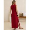 imageANRABESS Womens Summer Casual V Neck Sleeveless Tank Maxi Dress Split WrinkleFree Beach Vacation Sundress Cruise OutfitsRed