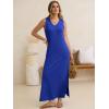 imageANRABESS Womens Summer Casual V Neck Sleeveless Tank Maxi Dress Split WrinkleFree Beach Vacation Sundress Cruise OutfitsRoyal Blue