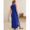 imageANRABESS Womens Summer Casual V Neck Sleeveless Tank Maxi Dress Split WrinkleFree Beach Vacation Sundress Cruise OutfitsRoyal Blue