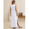 imageANRABESS Womens Summer Casual V Neck Sleeveless Tank Maxi Dress Split WrinkleFree Beach Vacation Sundress Cruise OutfitsWhite
