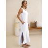 imageANRABESS Womens Summer Casual V Neck Sleeveless Tank Maxi Dress Split WrinkleFree Beach Vacation Sundress Cruise OutfitsWhite
