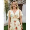 imageANRABESS Womens Summer Floral Maxi Dress Short Sleeve Flowy Tulle Wedding Guest Beach Vacation 2026 Spring Party Long DressesMulticolored Rose Apricot
