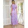 imageANRABESS Womens Summer Floral Maxi Dress Short Sleeve Flowy Tulle Wedding Guest Beach Vacation 2026 Spring Party Long DressesPurple Rose