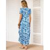 imageANRABESS Womens Summer Maxi Dresses 2026 Casual Short Sleeve V Neck Loose Split Long Beach Sundress Travel Vacation ClothesBlue Leaf Printed