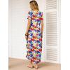 imageANRABESS Womens Summer Maxi Dresses 2026 Casual Short Sleeve V Neck Loose Split Long Beach Sundress Travel Vacation ClothesMulticoloured Floral